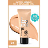 Maybelline New York Fit Me Nude Cilt Bakımı Etkili Nemlendirici SPF50 BB Krem - 20