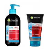 Garnier Saf &Temiz Siyah Nokta Karşıtı Kömürlü Temizleme Jeli 200ML + Kömürlü Peeling 150ML 2Li Set