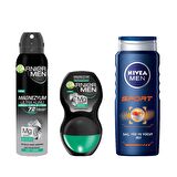 Garnier Ultra Kuru Antiperspirant Ter Önleyici Leke Yapmayan Erkek Deodorant Seti 