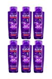 Elseve Color Vive Boyalı Saçlar İçin Renk Koruyucu Mor Şampuan 6x200 ml
