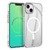 Coofbe 2MM Kompozit PC Şeffaf Manyetik Magsafe Uyumlu iPhone 14 Kılıf Sararmaz Full Koruma