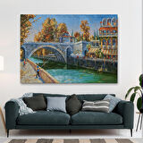 Soçhi Nehri Rusya Yağlıboya Görünüm Dekoratif Kanvas Duvar Tablosu-3605