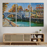 Soçhi Nehri Rusya Yağlıboya Görünüm Dekoratif Kanvas Duvar Tablosu-3605