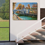 Soçhi Nehri Rusya Yağlıboya Görünüm Dekoratif Kanvas Duvar Tablosu-3605