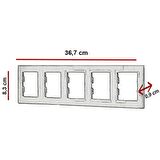 Schneider Asfora Krem 5'li Yatay Çerçeve