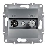 Schneider EPH3400162 Asfora – Sonlu TV-SAT Prizi, 1dB – Çelik