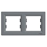Schneider EPH5800262 Asfora Çelik 2li Yatay Çerçeve