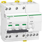 Schneider A9DE3740 Aşırı Akım Korumalı Kaçak Akım Sigortası, Acti9 iCV40, 3P+N, 40 A, C Eğrisi, 6000 A, 30 mA, AC Tip