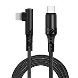 Coofbe Super Şarj Örgü Tasarım L Tip Type-C To İPhone Şarj Kablosu İphone 11 12 13 14 Pro Max Şarj