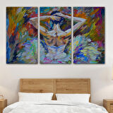 Balerin Kız Yağlıboya Görünüm Dekoratif Kanvas Duvar Tablosu-3612