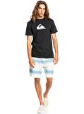 Quiksilver Bisiklet Yaka Baskılı Siyah Erkek T-Shirt EQYZT06534 COMP LOGO SS