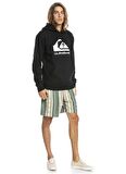 Quiksilver Siyah Erkek Kapüşonlu Baskılı Sweatshirt EQYFT04450 BIG LOGO HOOD