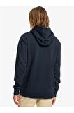 Quiksilver Lacivert Erkek Kapüşonlu Baskılı Sweatshirt EQYFT04450 BIG LOGO HOOD