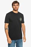 Quiksilver Bisiklet Yaka Siyah Erkek T-Shirt EQYZT07232 COREBUBBLE M TEES