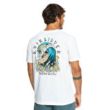 Quiksilver Bisiklet Yaka Beyaz Erkek T-Shirt EQYZT07226 ORIGINALBARREL M TEES