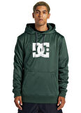 Dc Yeşil Erkek Kapüşon Yaka Uzun Baskılı Sweatshirt ADYFT03374_SNOWSTAR