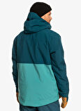 Quiksilver Mavi Erkek Kapüşon Yaka Regular Fit Waterproof Kayak Montu EQYTJ03431 Sycamore Jk