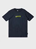 Quiksilver Düz Lacivert Erkek T-Shirt AQBZT04374-17726-ISLAND SUNRISE BOE