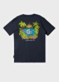 Quiksilver Düz Lacivert Erkek Genç  T-Shirt AQBZT04374-17726-ISLAND SUNRISE BOE