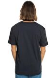 Quiksilver Lacivert Erkek O Yaka  Standart Fit Baskılı T-Shirt EQYZT07659_TRADESMITH SS
