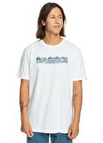 Quiksilver Beyaz Erkek O Yaka  Standart Fit Baskılı T-Shirt EQYZT07664_OMNI FILL SS