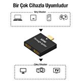 Coofbe HDMI Çoğaltıcı HDMI Splitter 2in1 1080P HDMI Çoğaltıcı Tak Çalıştır, TV, PC, Playstation HDMİ Çoğaltıcı