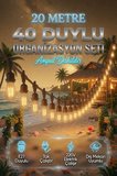 20 Metre 40 Duy Organizasyon Seti A60 4W E27 Rustik Ampul Dahil 220V Dış Mekan Bahçe Teras
