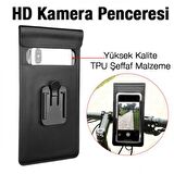 Coofbe Su Geçirmez Tpu Şeffaf Aynaya Takılan Motosiklet Telefon Tutucu Bisiklet Telefon Tutucu