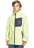 Quiksilver Düz Neon Sarı Erkek Çocuk Polar Üst EQBFT03907-ICE FIELDS FZ YOUTH