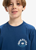 Quiksilver Düz Lacivert Erkek Çocuk T-Shirt EQBZT04852-EV SUMMER ROAD SS YTH