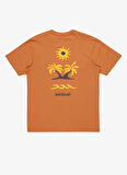 EQYZT08036 EVO ROADS END SS Kahve Bisiklet Yaka Oversized Baskılı Erkek T-Shirt