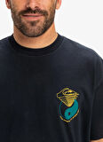 EQYZT08033 HW HYPNOTIC WAVE SS Siyah Bisiklet Yaka Oversized Baskılı Erkek T-Shirt