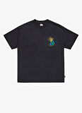 EQYZT08033 HW HYPNOTIC WAVE SS Siyah Bisiklet Yaka Oversized Baskılı Erkek T-Shirt