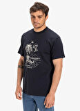 EQYZT08044 EV TUNED OUT SS Lacivert Bisiklet Yaka Normal Kalıp Baskılı Erkek T-Shirt
