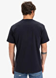 EQYZT08044 EV TUNED OUT SS Lacivert Bisiklet Yaka Normal Kalıp Baskılı Erkek T-Shirt
