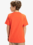 Quiksilver Desenli Turuncu Erkek Çocuk T-Shirt EQBZT04850-EV SKULL FEAST SS YTH