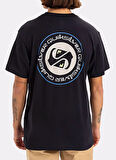 EQYZT08054 CIRCLE BACK SS Siyah Bisiklet Yaka Normal Kalıp Erkek T-Shirt