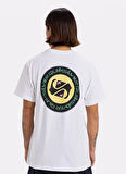 EQYZT08054 CIRCLE BACK SS Beyaz Bisiklet Yaka Normal Kalıp Erkek T-Shirt