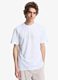 EQYZT08056 SKULL LINES SS Beyaz Bisiklet Yaka Normal Kalıp Baskılı Erkek T-Shirt
