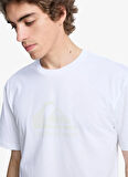 EQYZT08056 SKULL LINES SS Beyaz Bisiklet Yaka Normal Kalıp Baskılı Erkek T-Shirt