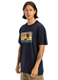 EQYZT08065 SUN FADED SS Lacivert Bisiklet Yaka Normal Kalıp Baskılı Erkek T-Shirt