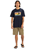 EQYZT08065 SUN FADED SS Lacivert Bisiklet Yaka Normal Kalıp Baskılı Erkek T-Shirt