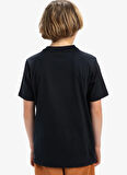 Quiksilver Düz Siyah Erkek Çocuk T-Shirt EQBZT04836-EVO THREE SEAS SS YTH