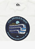 Quiksilver Düz Beyaz Erkek Çocuk T-Shirt EQBZT04836-EVO THREE SEAS SS YTH