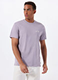 Billabong ARCH CREW SS EBYKT00100 Mor Bisiklet Yaka Regular Fit Düz Erkek T-Shirt