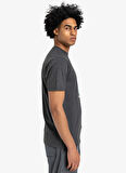 EQYZT08004 FEEL THE OUTSIDE SS TEE Antrasit Bisiklet Yaka Normal Kalıp Baskılı Erkek T-Shirt