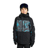 Quıksılver Sıde Hıt Prınted Youth Jk Anthracite - Plaid_1 Çocuk Snowboard Ceketi Eqbtj03220-6456
