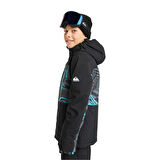 Quıksılver Sıde Hıt Prınted Youth Jk Anthracite - Plaid_1 Çocuk Snowboard Ceketi Eqbtj03220-6456