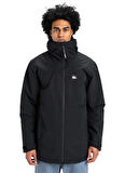 Quiksilver EQYJK04203-OVERCAST 3K PARKA Siyah Düz Erkek Mont