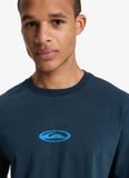 Quiksilver FLOWERS SURFING Lacivert Bisiklet Normal Baskılı Erkek T-Shirt